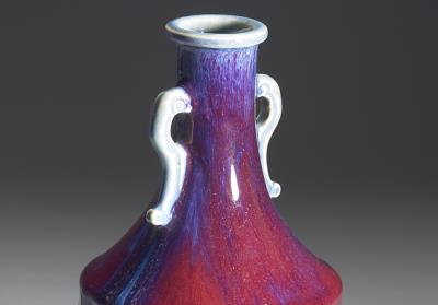 图片[2]-Vase with two handles in imitation Jun-ware glaze, Qing dynasty, Qianlong reign (1736-1795)-China Archive